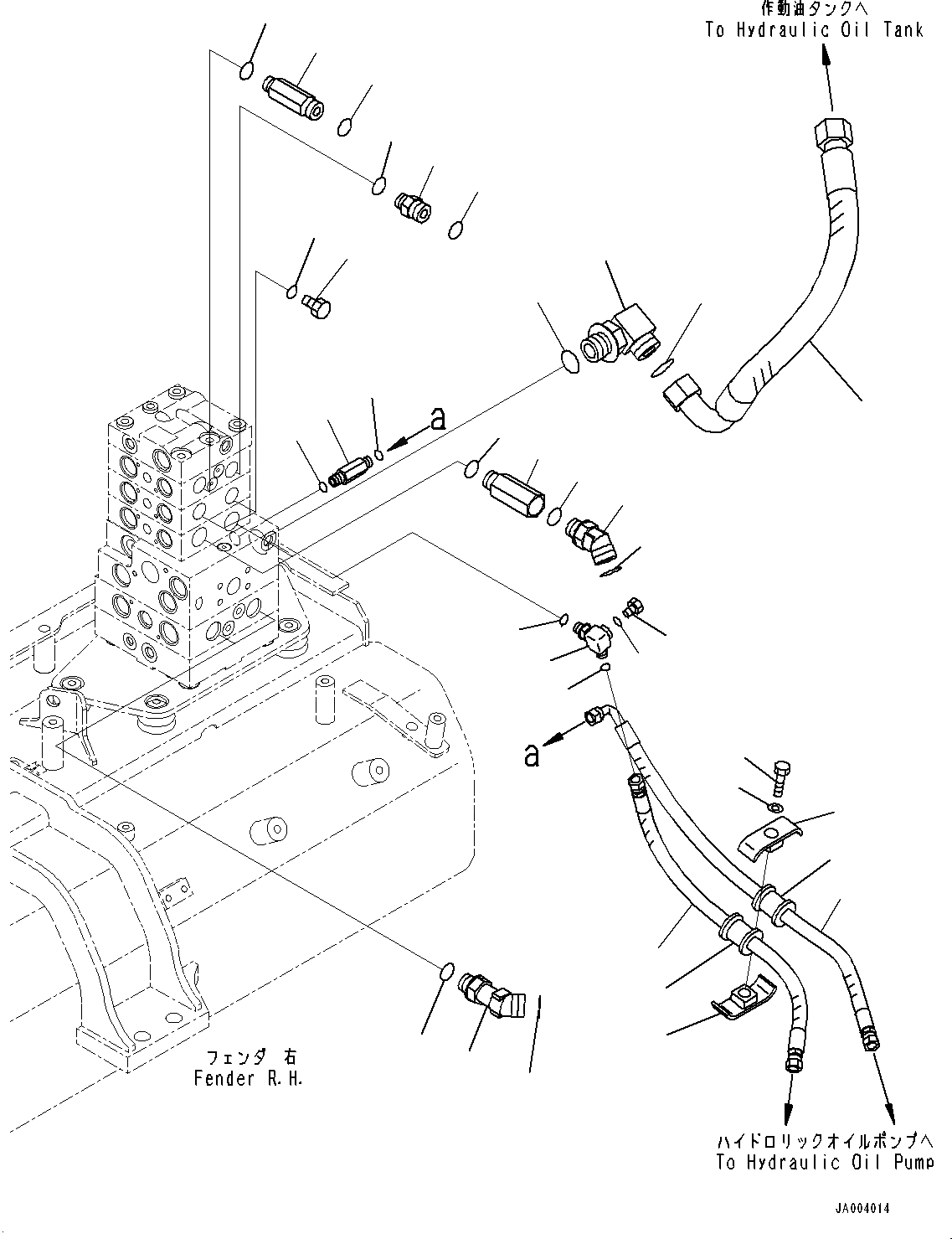 Схема запчастей Komatsu D65EX-16 - КРЫЛО ГРУППА, ГИДРОЛИНИЯ (№89-) КРЫЛО ГРУППА, ДЛЯ MACHINE С 4-Х СЕКЦИОНН. КЛАПАН ГИДРАВЛS, ДЛЯ MACHINE С МЕХАНИЧ. ПОВОРОТНЫЙ ОТВАЛ, ДЛЯ MACHINE С РЫХЛИТЕЛЕМ