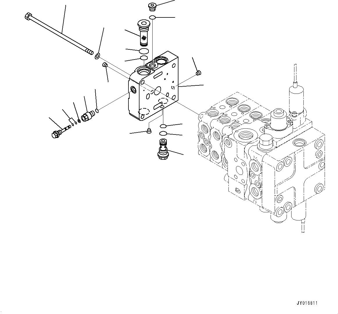 Схема запчастей Komatsu D65EX-16 - КРЫЛО ГРУППА, УПРАВЛЯЮЩ. КЛАПАН, 4-Х СЕКЦИОНН. (/) (№8-) КРЫЛО ГРУППА, АККУМУЛЯТОР, PPC ТРУБЫ, TОБОД КОЛЕСАMING DOZER