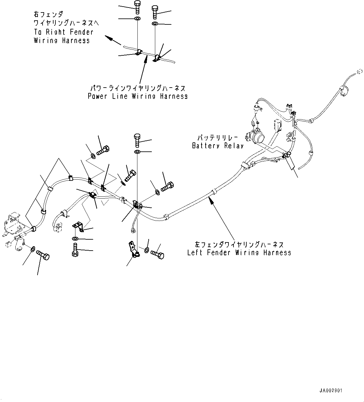 Схема запчастей Komatsu D65PX-16 - ЭЛЕКТРИЧ. ПРОВОДКА, КОРПУС (№8-) ЭЛЕКТРИЧ. ПРОВОДКА, ДЛЯ КАБИНА ROPS