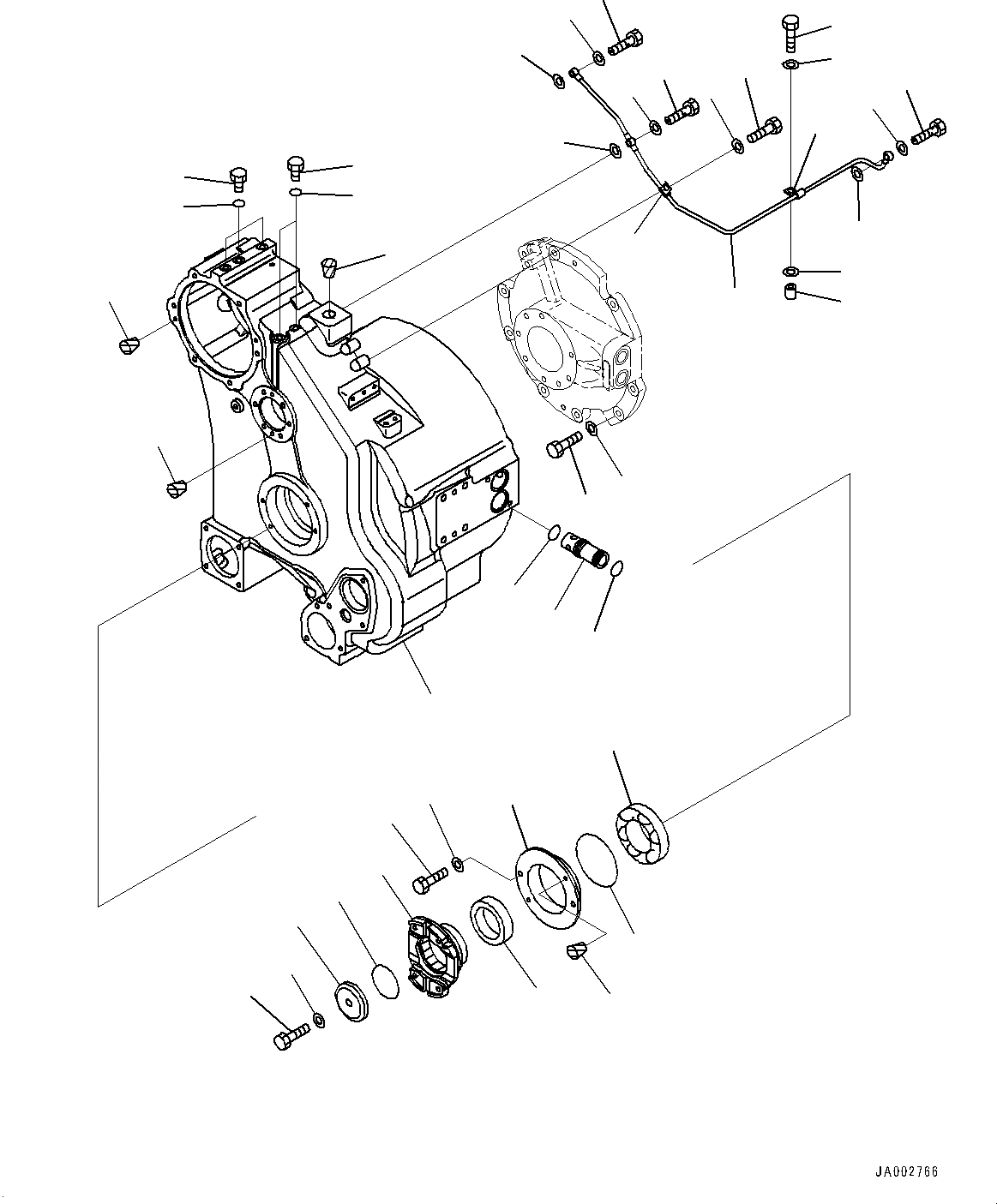 Схема запчастей Komatsu D65PX-16 - СИЛОВАЯ ПЕРЕДАЧА, КОРПУС ГИДРОТРАНСФОРМАТОРА (№8-) СИЛОВАЯ ПЕРЕДАЧА, С ПОВОРОТН. ОТВАЛ С ИЗМ. УГЛОМ DOZER