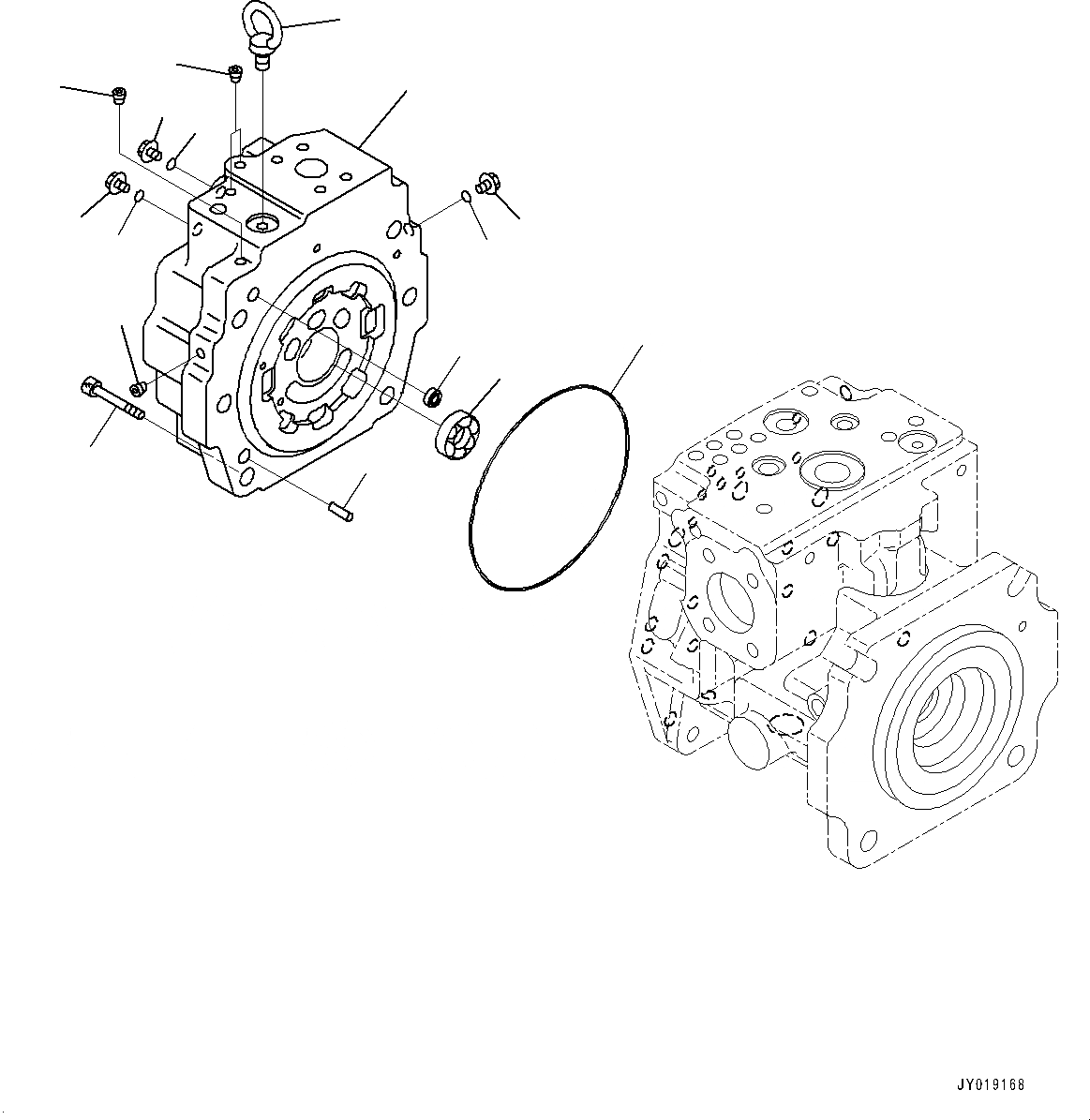 Схема запчастей Komatsu D65PX-16 - ГИДРАВЛ МАСЛ. НАСОС И МОТОР, HSS НАСОС (/7) (№8-) ГИДРАВЛ МАСЛ. НАСОС И МОТОР