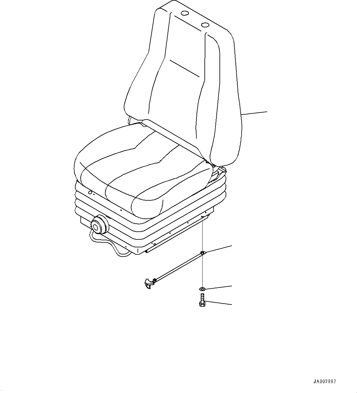 Схема запчастей Komatsu D65PX-16 - СИДЕНЬЕ ОПЕРАТОРА (№8-) СИДЕНЬЕ ОПЕРАТОРА, С ВОЗД. ПОДВЕСКОЙ, С ОТКИДН. СПИНКОЙ ТИП, HI-BACK ТИП СИДЕНЬЕ ОПЕРАТОРА