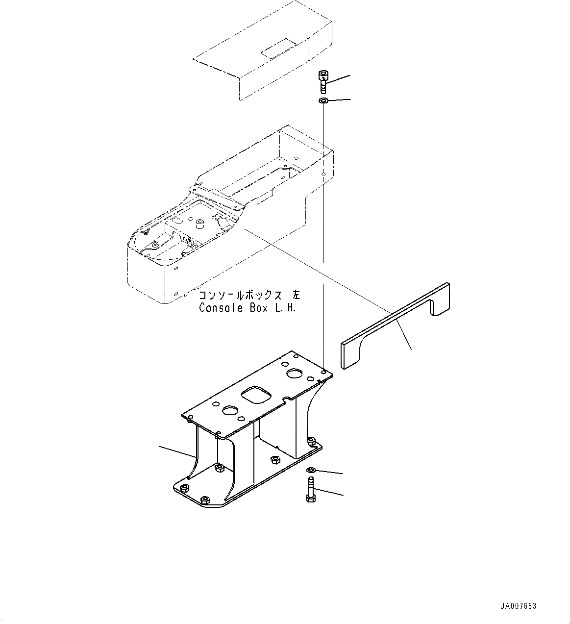Схема запчастей Komatsu D65PX-16 - ПОЛ, КОНСОЛЬ SLIDER (№8-) ПОЛ, С FRP НАВЕС