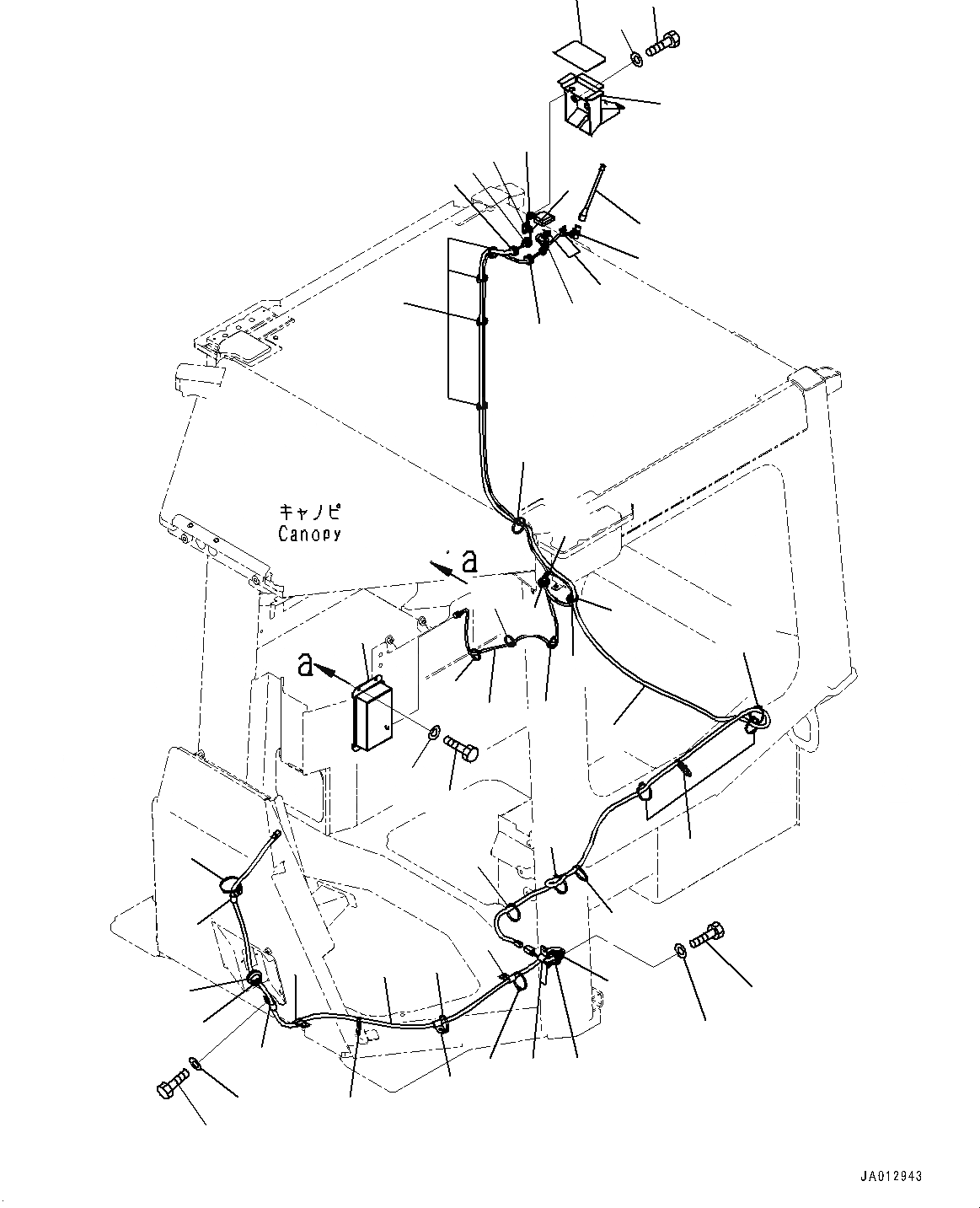 Схема запчастей Komatsu D65PX-16 - СИСТЕМА ROPS, KOMTRAX КОНТРОЛЛЕР (№8-) СИСТЕМА ROPS