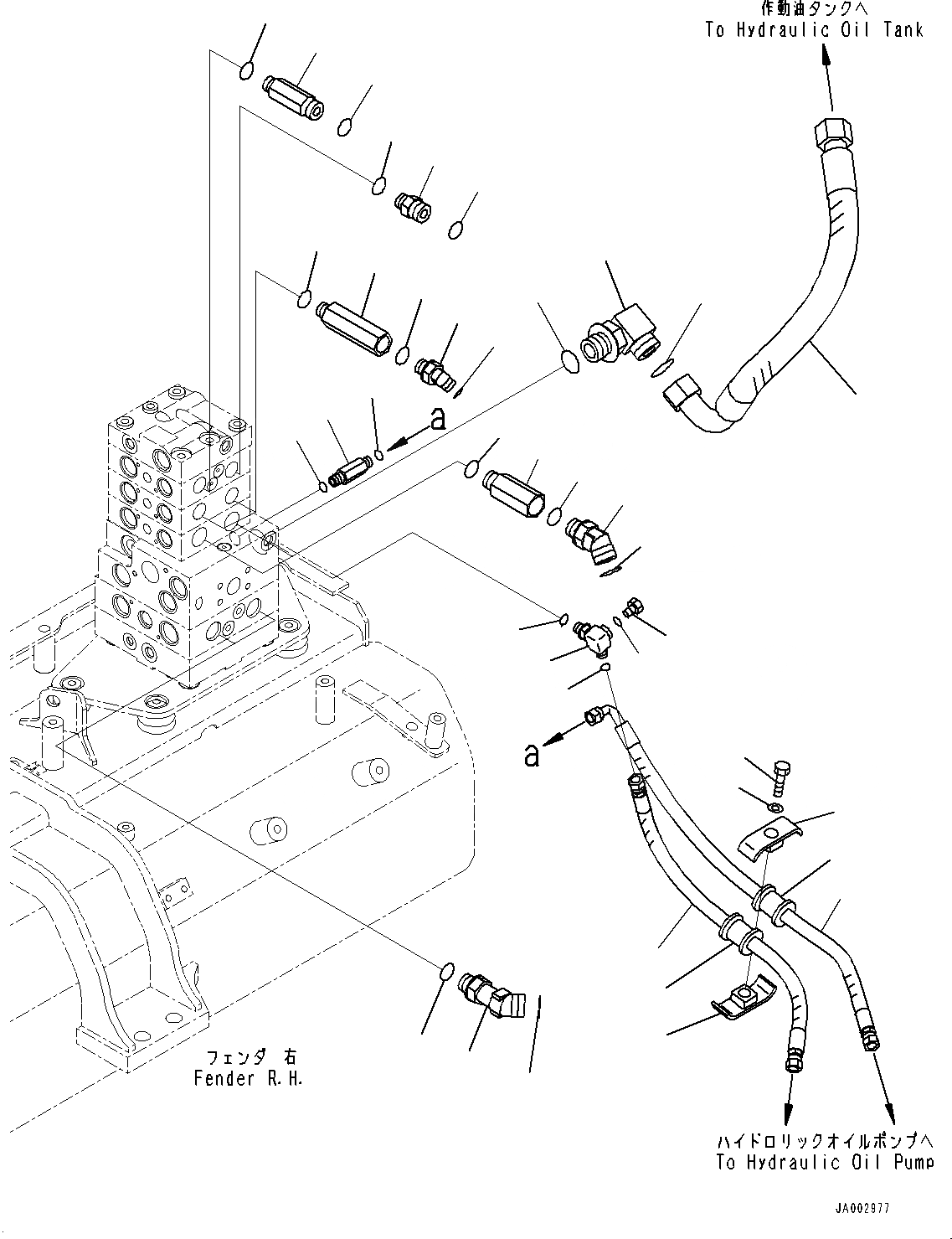 Схема запчастей Komatsu D65PX-16 - КРЫЛО ГРУППА, ГИДРОЛИНИЯ (№8-) КРЫЛО ГРУППА, ДЛЯ MACHINE С 4-Х СЕКЦИОНН. КЛАПАН ГИДРАВЛS, ДЛЯ MACHINE С РЫХЛИТЕЛЕМ