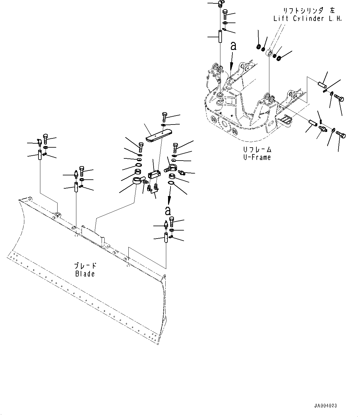 Схема запчастей Komatsu D65PX-16 - DOZER РЫЧАГ И БАЛКА (№8-) DOZER РЫЧАГ И БАЛКА, С ПОВОРОТН. ОТВАЛ С ИЗМ. УГЛОМ DOZER