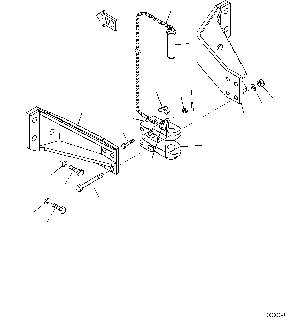 Схема запчастей Komatsu D65PX-16 - СЦЕПНОЕ УСТРОЙСТВО (№8-) СЦЕПНОЕ УСТРОЙСТВО, ЖЕСТК., С СКРЕППЕР