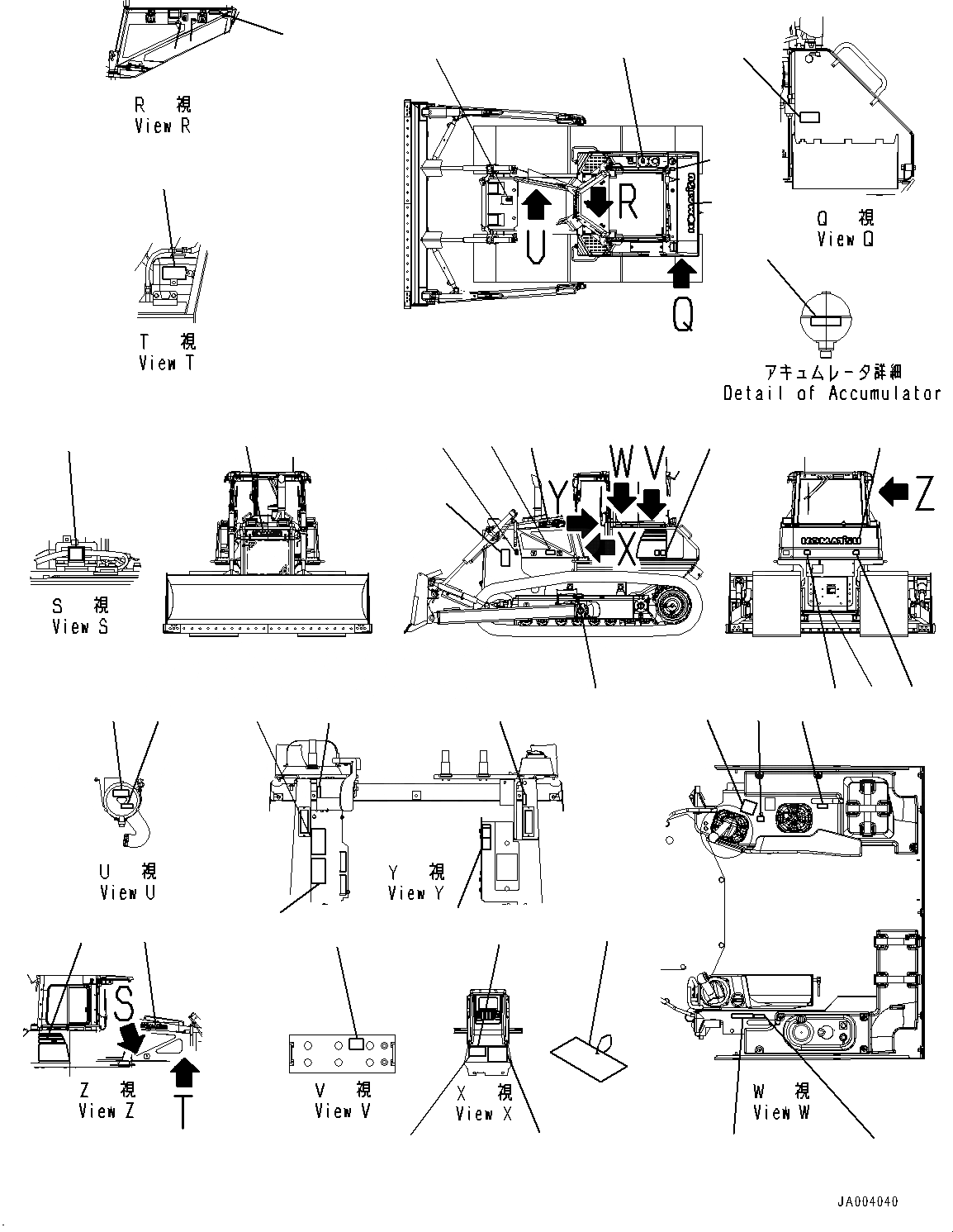 Схема запчастей Komatsu D65PX-16 - МАРКИРОВКА (№8-) МАРКИРОВКА, АНГЛ., TEXT ТИП, С ПОВОРОТН. ОТВАЛ С ИЗМ. УГЛОМ DOZER