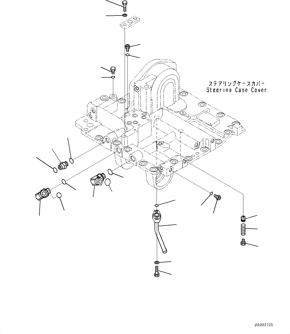 Схема запчастей Komatsu D65WX-16 - СИЛОВАЯ ПЕРЕДАЧА, РУЛЕВ. УПРАВЛЕНИЕ КОРПУС КРЫШКАКОМПОНЕНТЫ (№8-) СИЛОВАЯ ПЕРЕДАЧА, БЕЗ ПОВОРОТН. ОТВАЛ С ИЗМ. УГЛОМ DOZER
