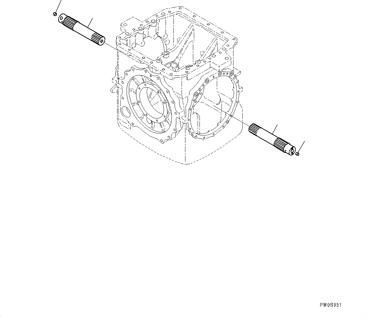 Схема запчастей Komatsu D65WX-16 - СИЛОВАЯ ПЕРЕДАЧА, КОНЕЧНАЯ ПЕРЕДАЧА, ГТР ВАЛ (№8-) СИЛОВАЯ ПЕРЕДАЧА, БЕЗ ПОВОРОТН. ОТВАЛ С ИЗМ. УГЛОМ DOZER