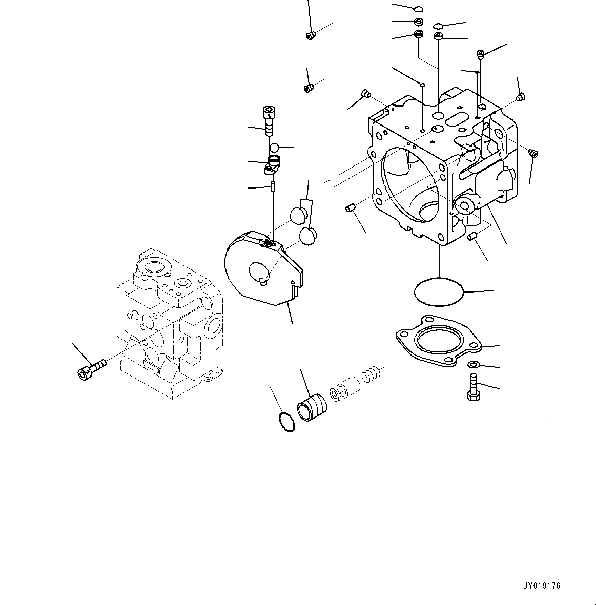 Схема запчастей Komatsu D65WX-16 - ГИДРАВЛ МАСЛ. НАСОС И МОТОР, НАСОС ВЕНТИЛЯТОРА (/) (№897-) ГИДРАВЛ МАСЛ. НАСОС И МОТОР