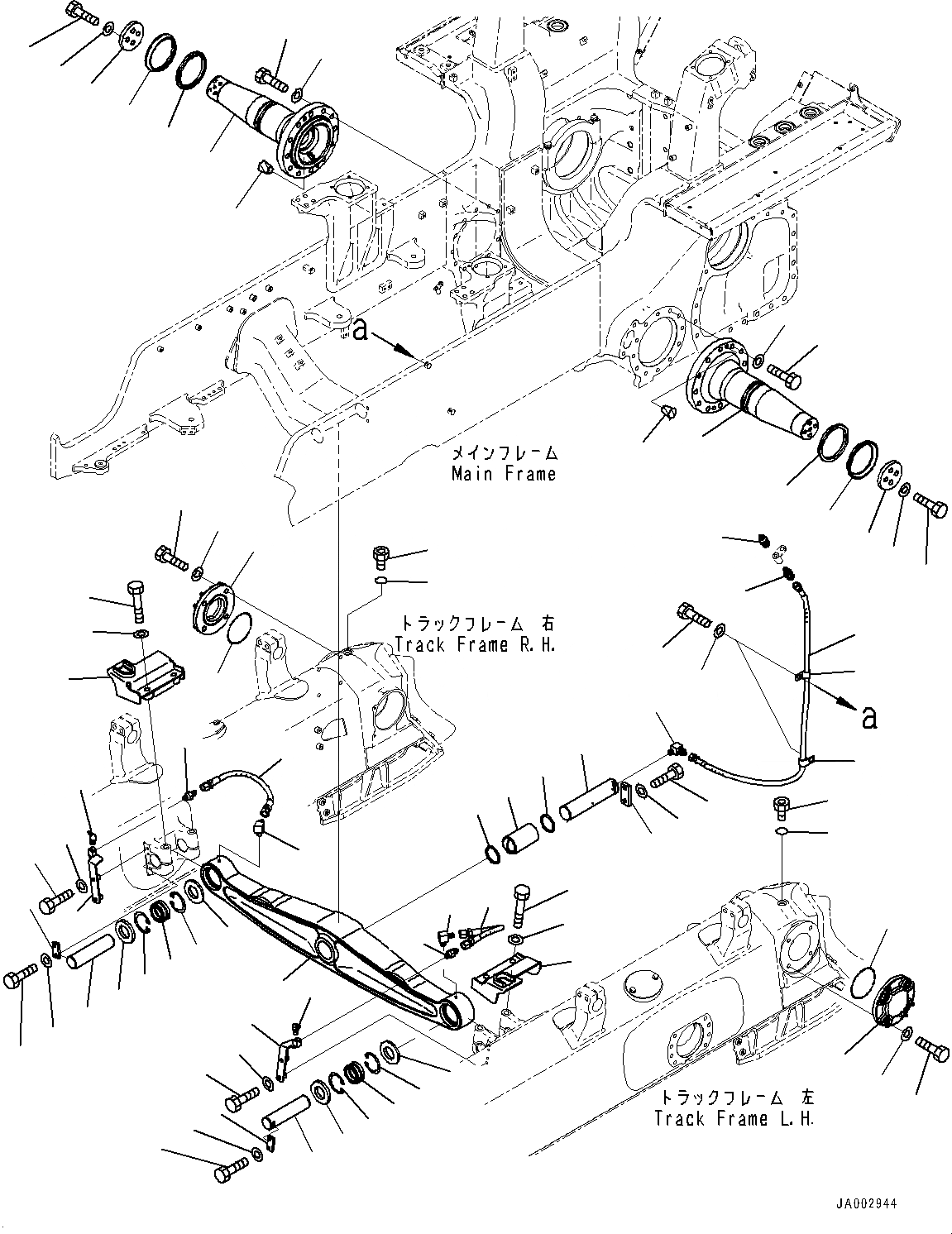 Схема запчастей Komatsu D65WX-16 - БАЛКА БАЛАНСИРА И ПОВОРОТН. ШКВОРЕНЬ (№8-) БАЛКА БАЛАНСИРА И ПОВОРОТН. ШКВОРЕНЬ