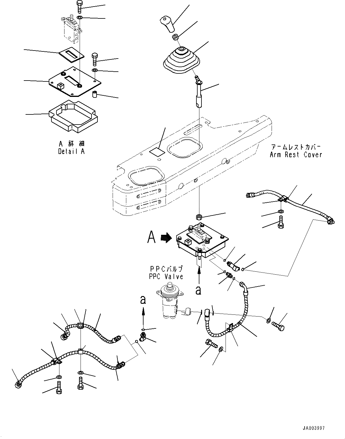 Схема запчастей Komatsu D65WX-16 - DOZER УПРАВЛ-Е, НАВЕСН. ОБОРУД РЫЧАГ (№8-) DOZER УПРАВЛ-Е, С ОТВАЛ С ПЕРЕКОСОМ, ДЛЯ MACHINE С ЗАДН. АКТУАТОР, СИСТЕМА ROPS