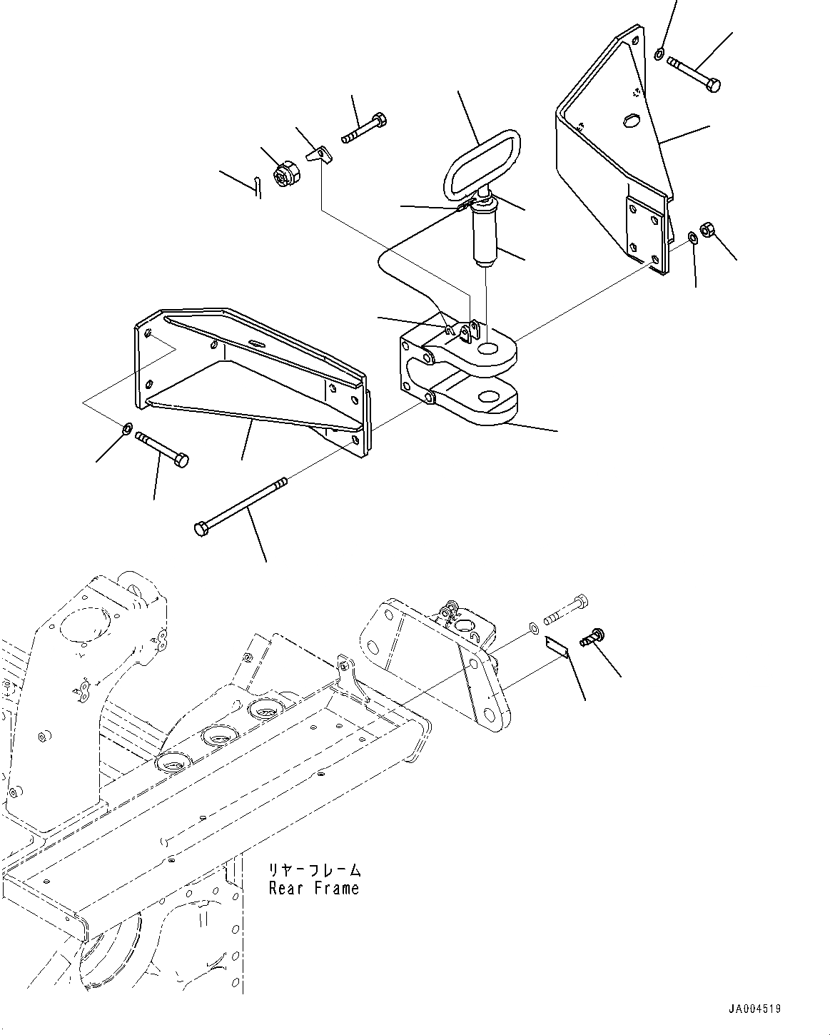 Схема запчастей Komatsu D65WX-16 - СЦЕПНОЕ УСТРОЙСТВО (№8-) СЦЕПНОЕ УСТРОЙСТВО, ЖЕСТК., ДЛЯ СТРАН ЕС БЕЗОПАСН. REGULATION