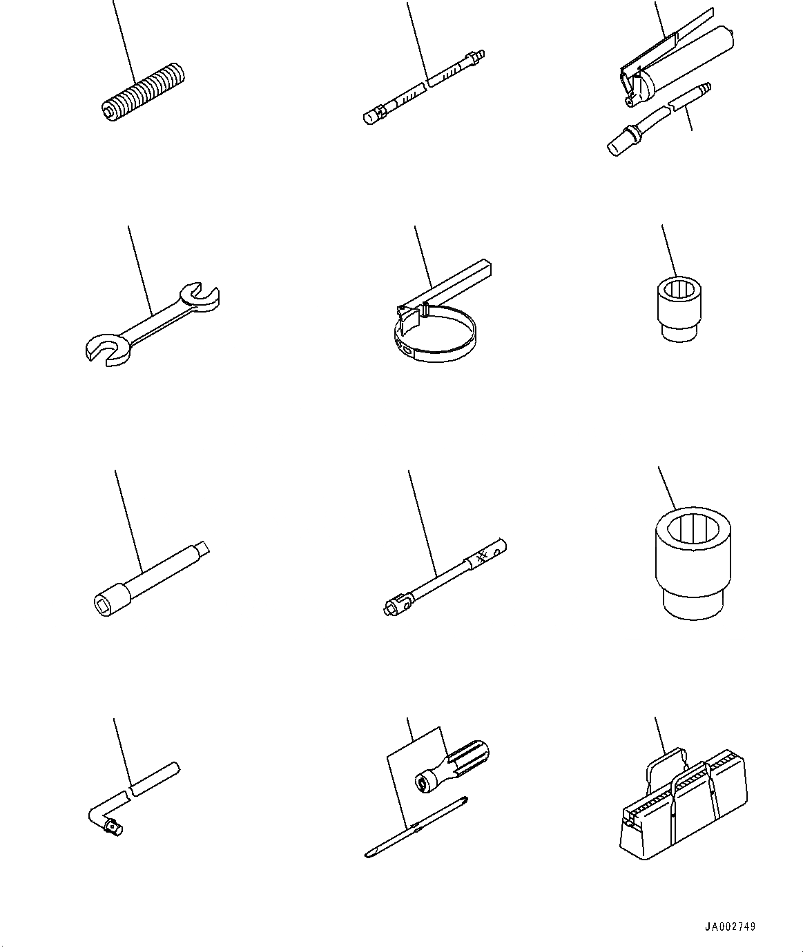 Схема запчастей Komatsu D65WX-16 - ИНСТРУМЕНТ (№8-) ИНСТРУМЕНТ
