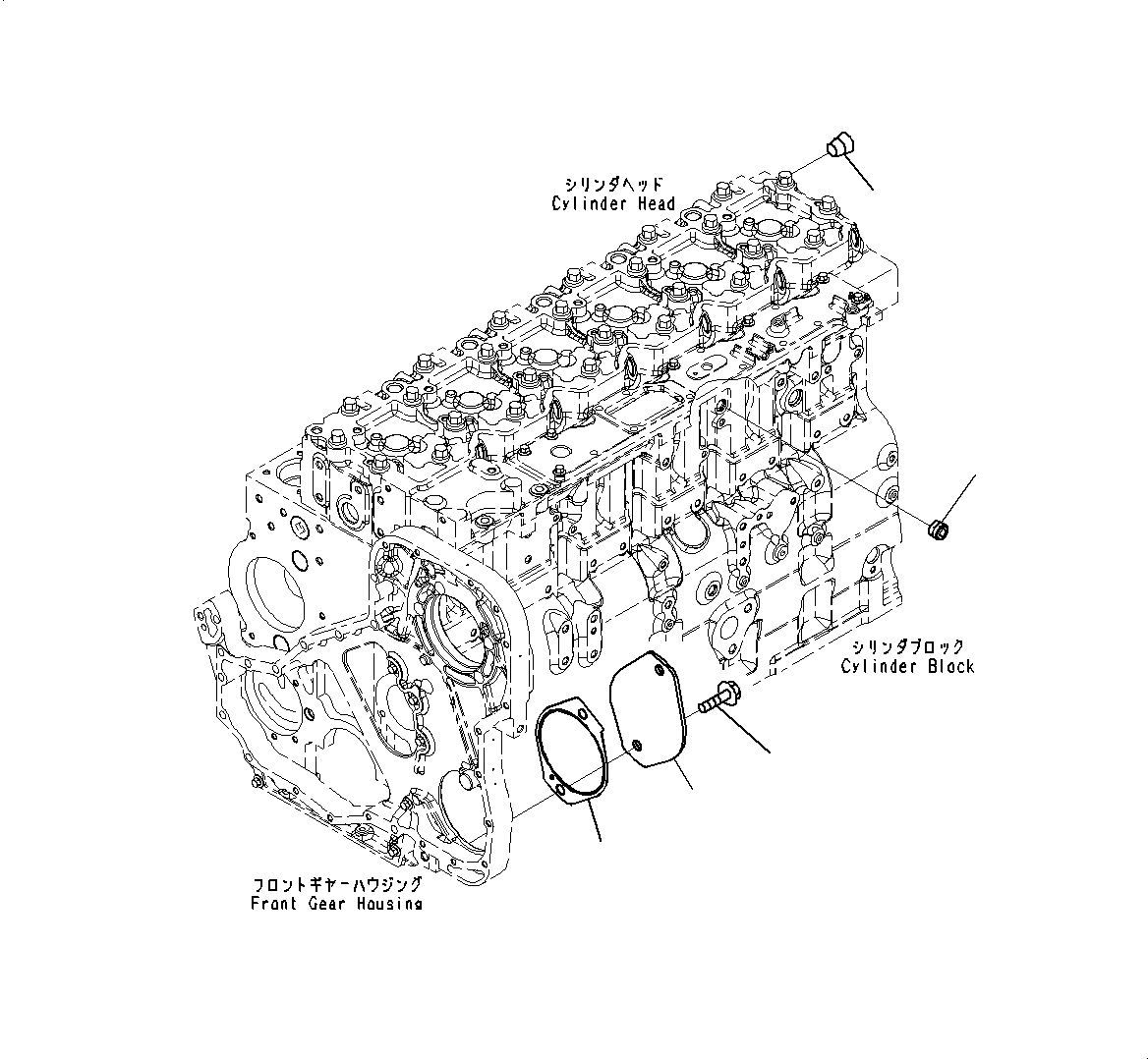 Схема запчастей Komatsu SAA6D114E-3E - КРЫШКА ПЕРЕДН. ЗУБЧАТОЙ ПЕРЕДАЧИ (№88-) КРЫШКА ПЕРЕДН. ЗУБЧАТОЙ ПЕРЕДАЧИ