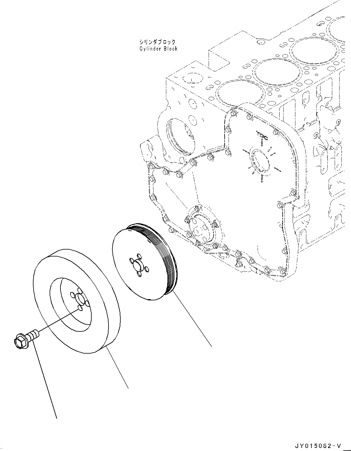 Схема запчастей Komatsu SAA6D114E-3E - ДЕМПФЕР (№887-) ДЕМПФЕР, LANDFILL СПЕЦ-ЯIFICATION