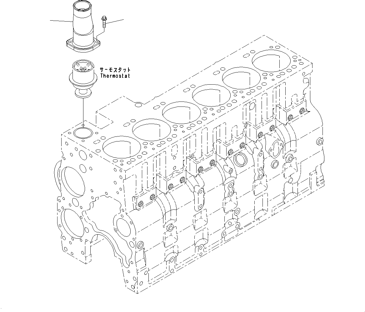 Схема запчастей Komatsu SAA6D114E-3E - ВОДН. ВЫПУСКН. СОЕДИН-Е (№88-) ВОДН. ВЫПУСКН. СОЕДИН-Е
