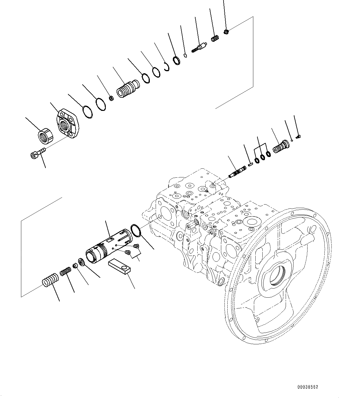 Схема запчастей Komatsu PC300-8 - ОСНОВН. ПОРШЕНЬ НАСОС ВНУТР. ЧАСТИ (8/) (№C-) ОСНОВН. ПОРШЕНЬ НАСОС