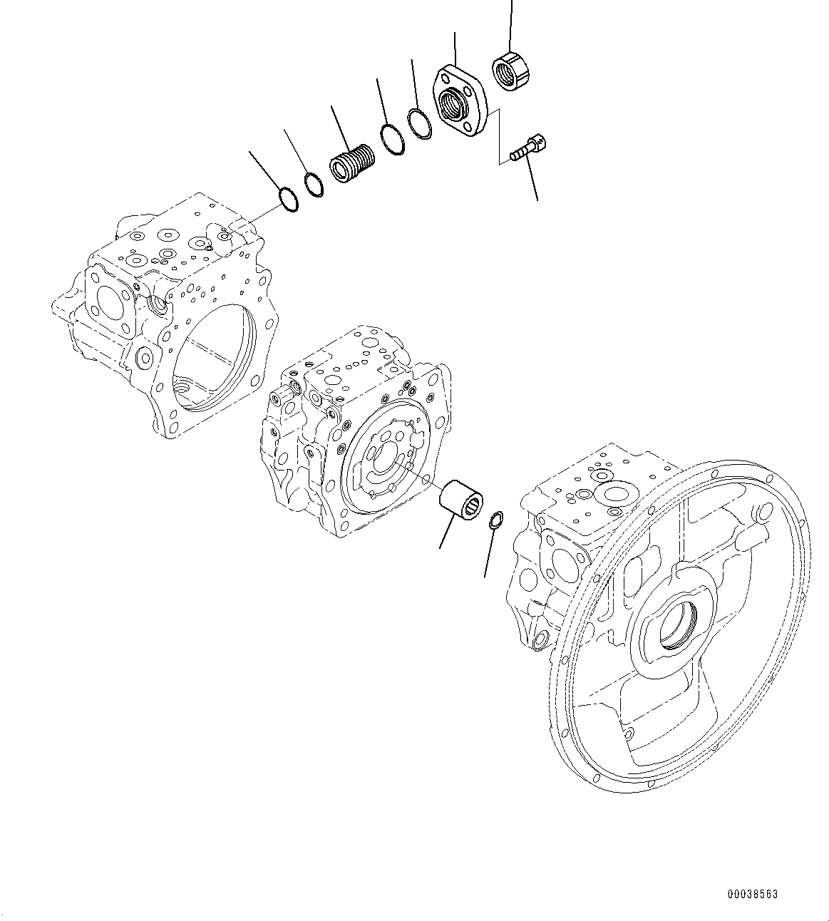 Схема запчастей Komatsu PC300-8 - ОСНОВН. ПОРШЕНЬ НАСОС ВНУТР. ЧАСТИ (9/) (№C-) ОСНОВН. ПОРШЕНЬ НАСОС