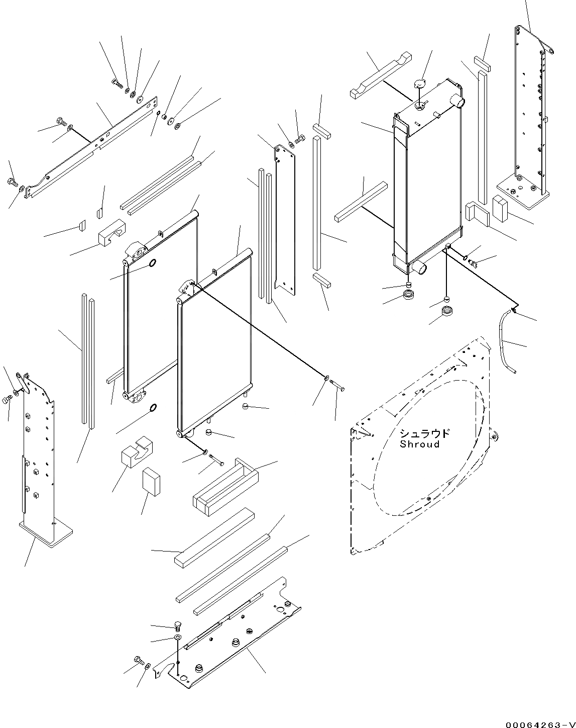 Схема запчастей Komatsu PC300-8 - СИСТЕМА ОХЛАЖДЕНИЯ РАДИАТОР И МАСЛООХЛАДИТЕЛЬ (№C-) СИСТЕМА ОХЛАЖДЕНИЯ