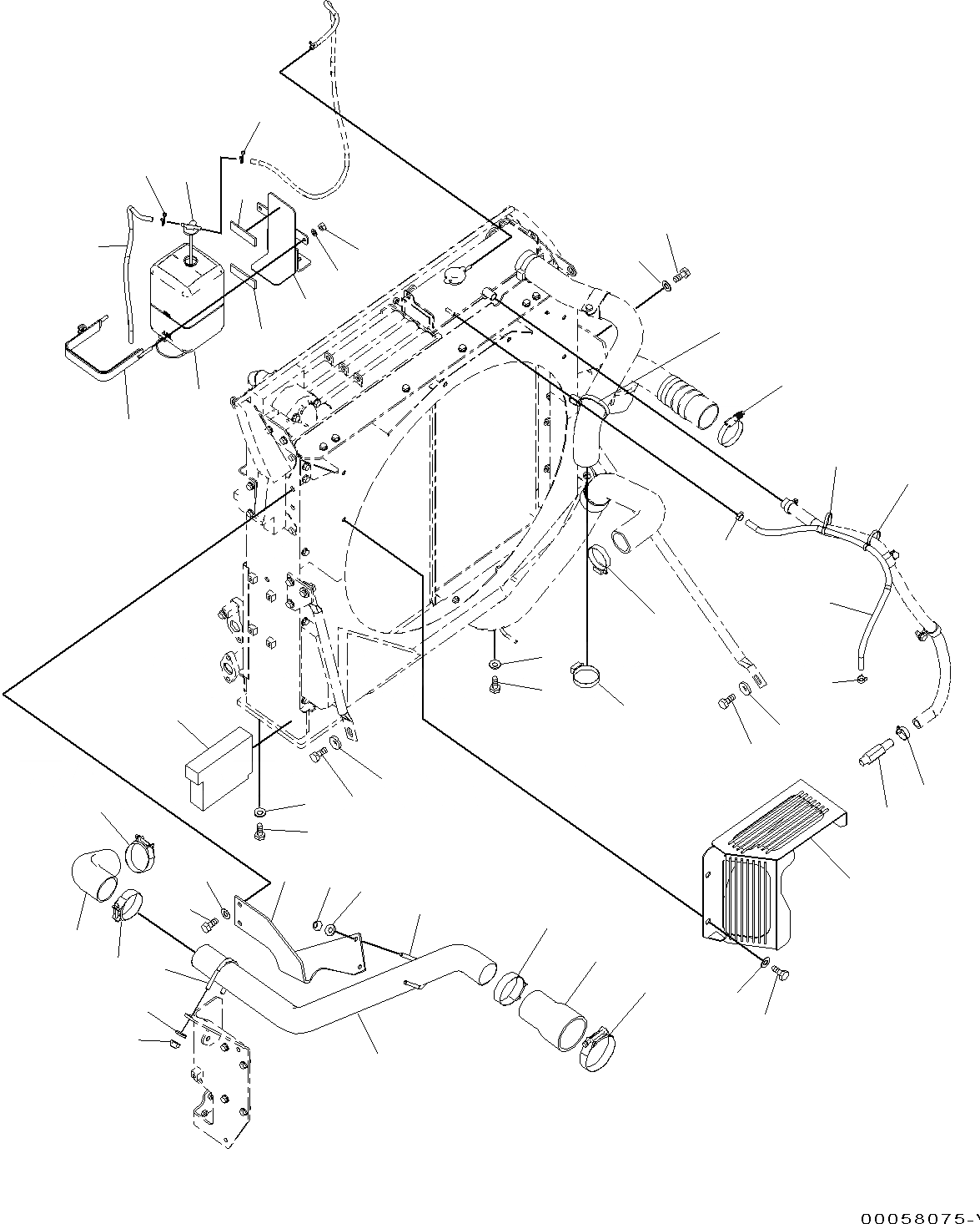 Схема запчастей Komatsu PC300-8 - СИСТЕМА ОХЛАЖДЕНИЯ ВОЗД. ЛИНИЯ ОХЛАЖДЕНИЯ И ВТОРИЧН. БАК (№C-) СИСТЕМА ОХЛАЖДЕНИЯ