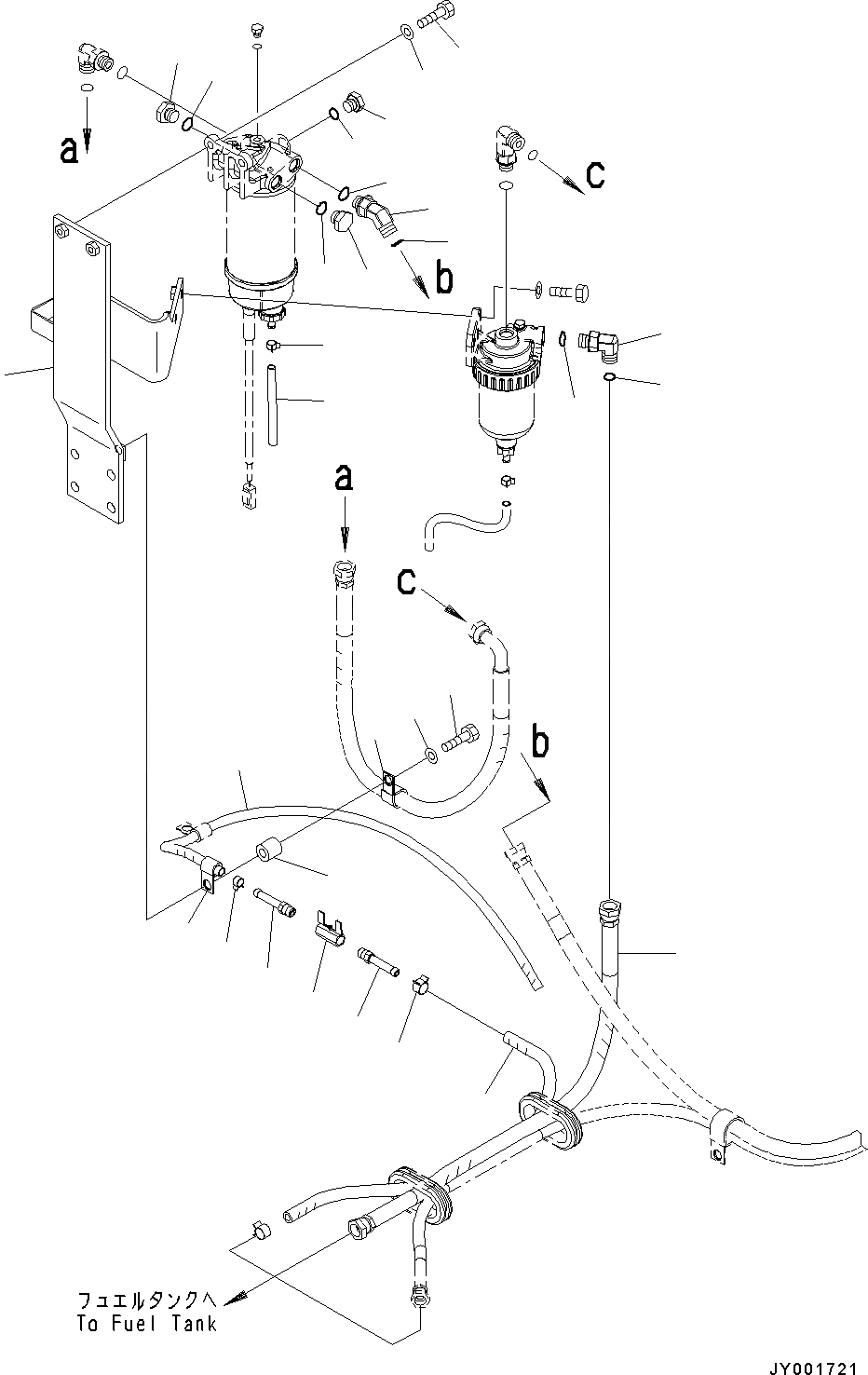 Схема запчастей Komatsu PC300-8 - ТОПЛИВН. ПОДАЮЩ. ТРУБЫ, ДЛЯ EXTRA ПЛОХ. ТОПЛИВО ТОПЛИВН. ЛИНИЯ (№C-) ТОПЛИВН. ПОДАЮЩ. ТРУБЫ, ДЛЯ EXTRA ПЛОХ. ТОПЛИВО
