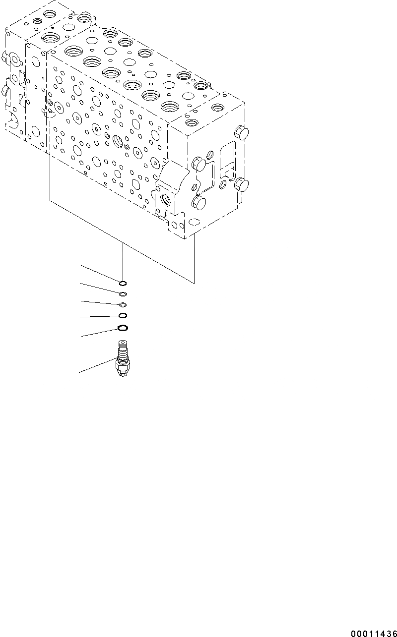 Схема запчастей Komatsu PC300-8 - ОСНОВН. УПРАВЛЯЮЩ. КЛАПАН ВНУТР. ЧАСТИ (8/) (№C-) ОСНОВН. УПРАВЛЯЮЩ. КЛАПАН