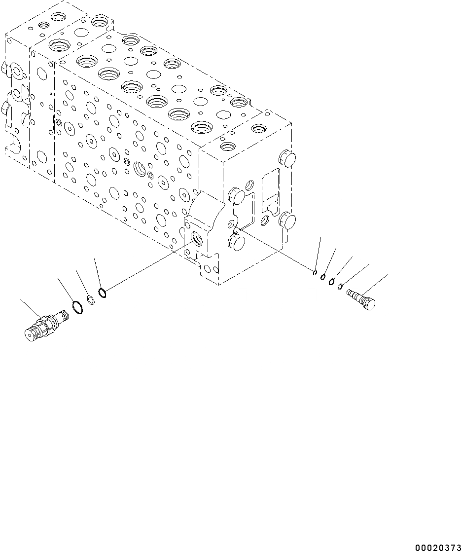 Схема запчастей Komatsu PC300-8 - ОСНОВН. УПРАВЛЯЮЩ. КЛАПАН ВНУТР. ЧАСТИ (/) (№C-) ОСНОВН. УПРАВЛЯЮЩ. КЛАПАН