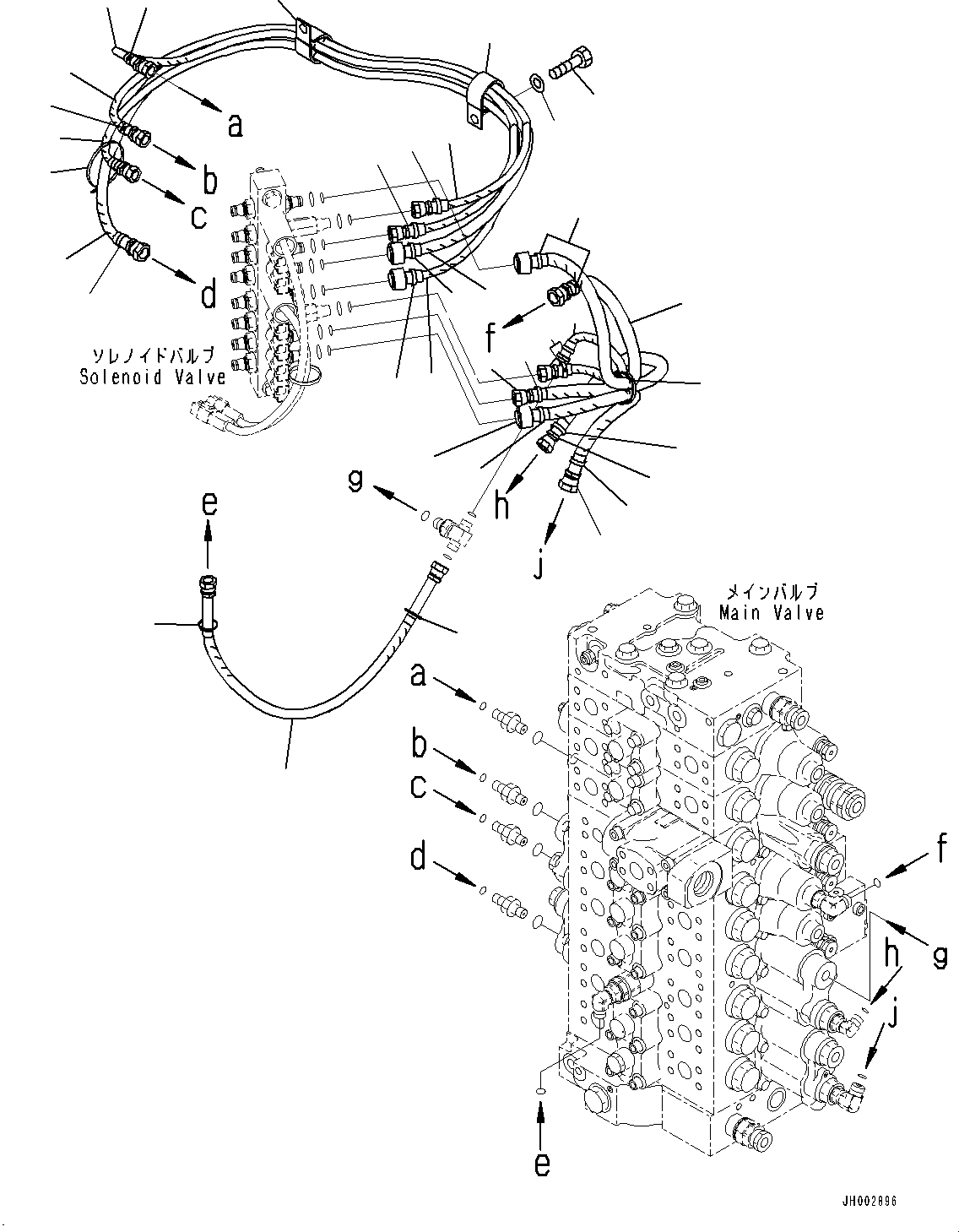 Схема запчастей Komatsu PC300-8 - ПРОПОРЦИОНАЛЬН. PRESSURE УПРАВЛ-Е (PPC) КЛАПАН КОНТУР (№C-) ПРОПОРЦИОНАЛЬН. PRESSURE УПРАВЛ-Е (PPC) КЛАПАН КОНТУР