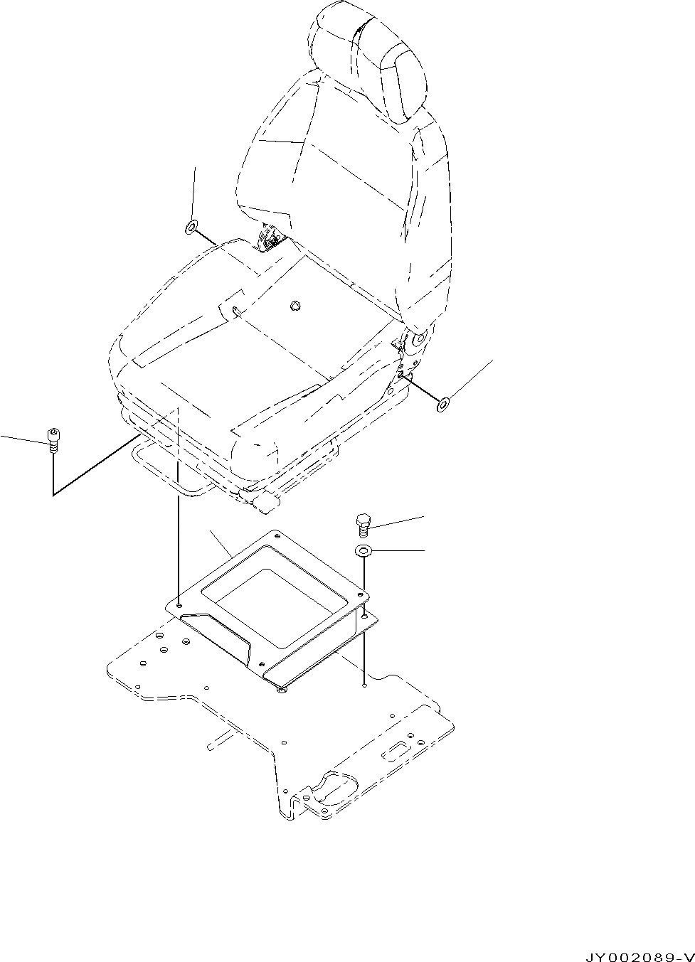 Схема запчастей Komatsu PC300-8 - СИДЕНЬЕ ОПЕРАТОРА, ЖЕСТК. (/) (№C-) СИДЕНЬЕ ОПЕРАТОРА, ЖЕСТК.