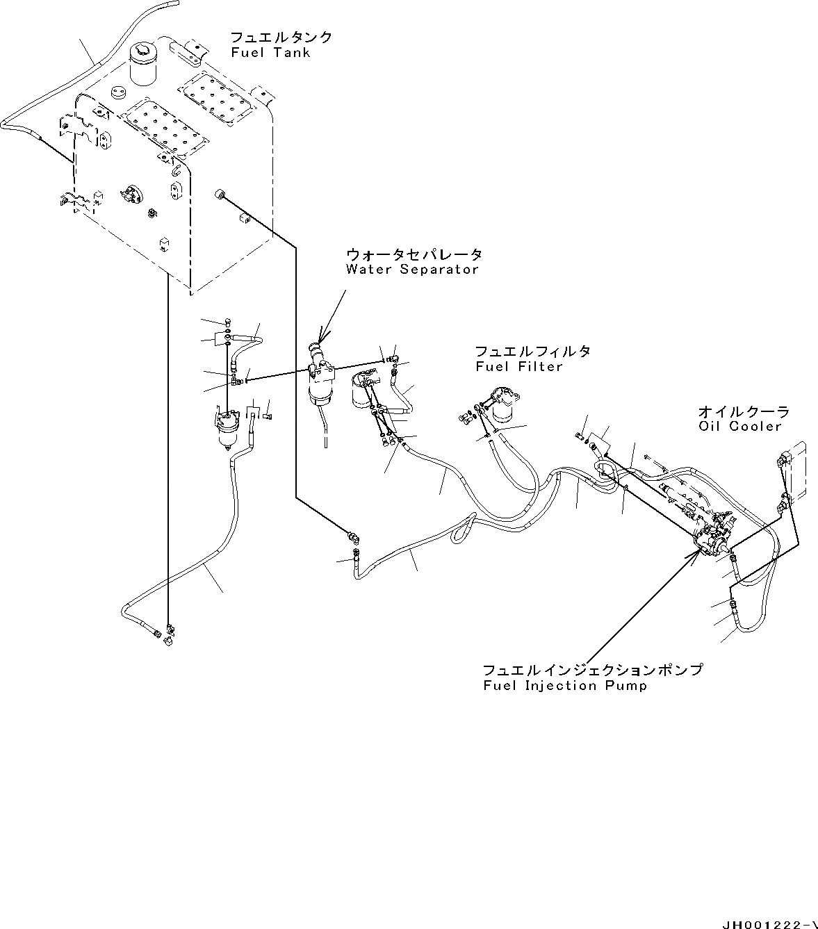 Схема запчастей Komatsu PC130-8 - ТОПЛИВН. ПОДАЮЩ. ТРУБЫ, ДЛЯ EXTRA ПЛОХ. ТОПЛИВО(№C-) ТОПЛИВН. ПОДАЮЩ. ТРУБЫ, ДЛЯ EXTRA ПЛОХ. ТОПЛИВО