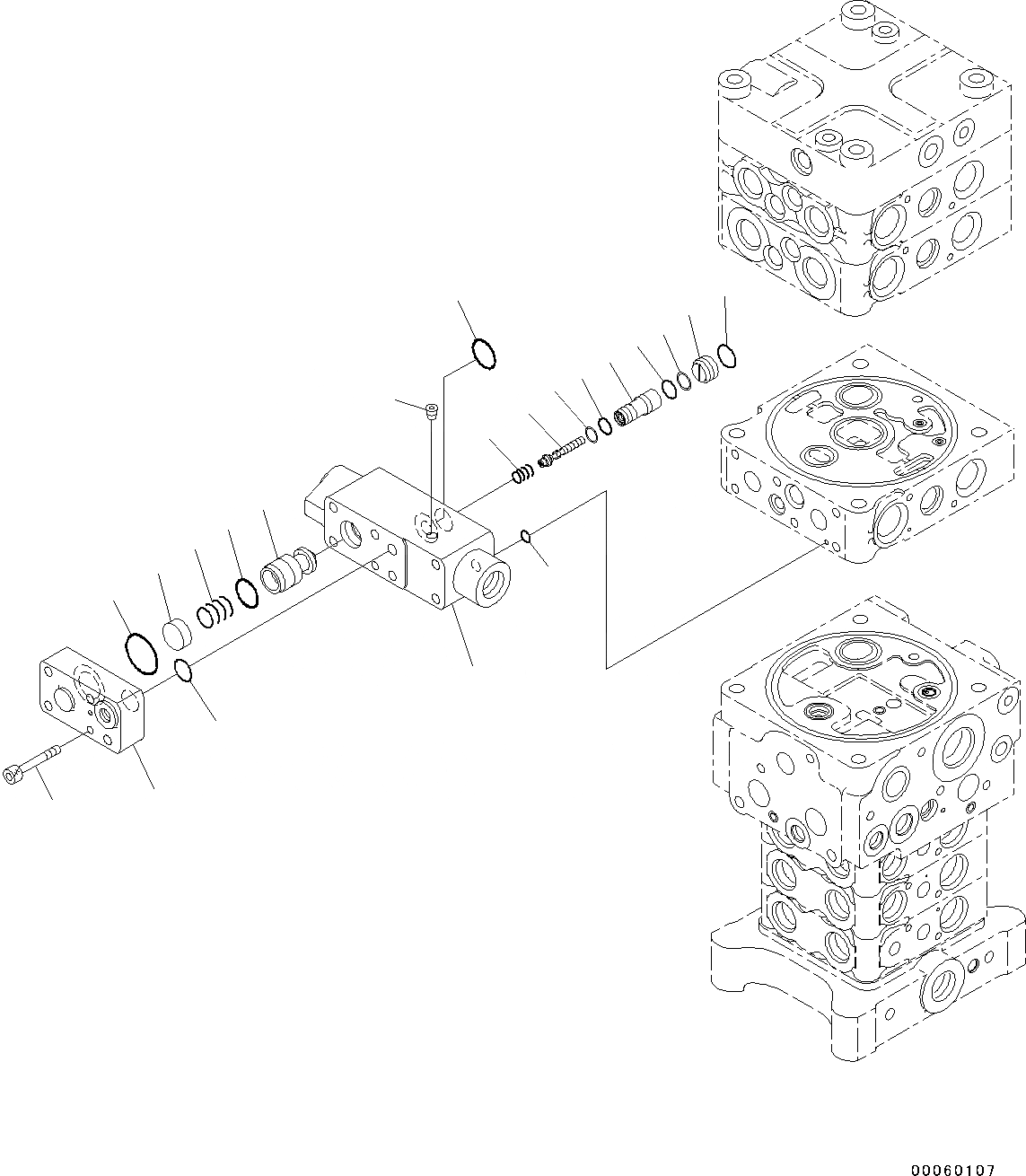 Схема запчастей Komatsu PC130-8 - ОСНОВН. УПРАВЛЯЮЩ. КЛАПАН(№C-) ОСНОВН. УПРАВЛЯЮЩ. КЛАПАН
