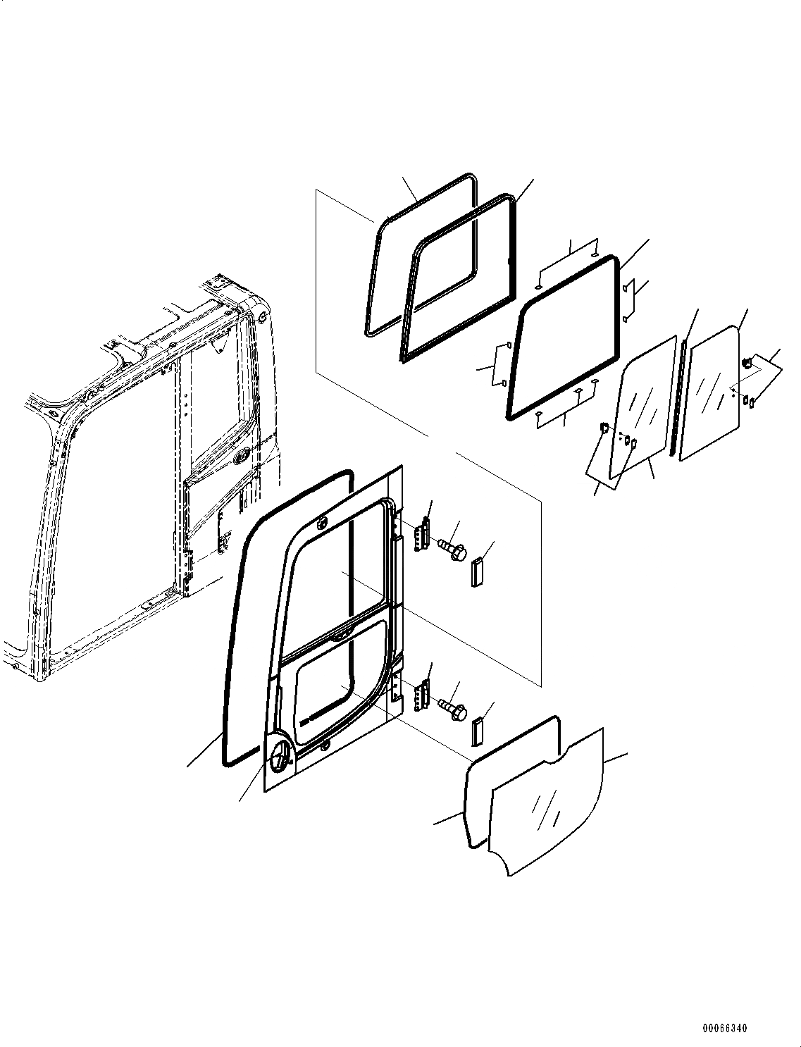 Схема запчастей Komatsu PC130-8 - КАБИНА, ДЛЯ KAL(№C-) КАБИНА, ДЛЯ KAL