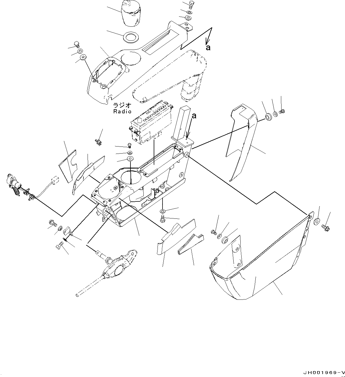 Схема запчастей Komatsu PC130-8 - КАБИНА, -АКТУАТОР(№C-) КАБИНА, -АКТУАТОР