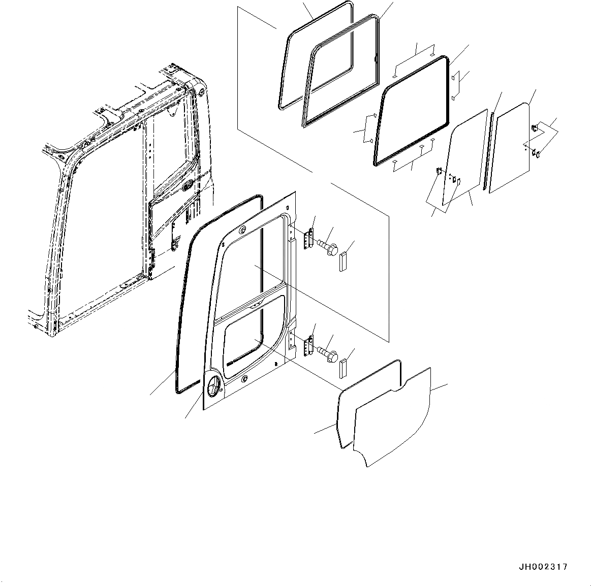 Схема запчастей Komatsu PC130-8 - КАБИНА, -АКТУАТОР, С AM-FM РАДИО ДЛЯ АЗИИ(№C-) КАБИНА, -АКТУАТОР, С AM-FM РАДИО ДЛЯ АЗИИ