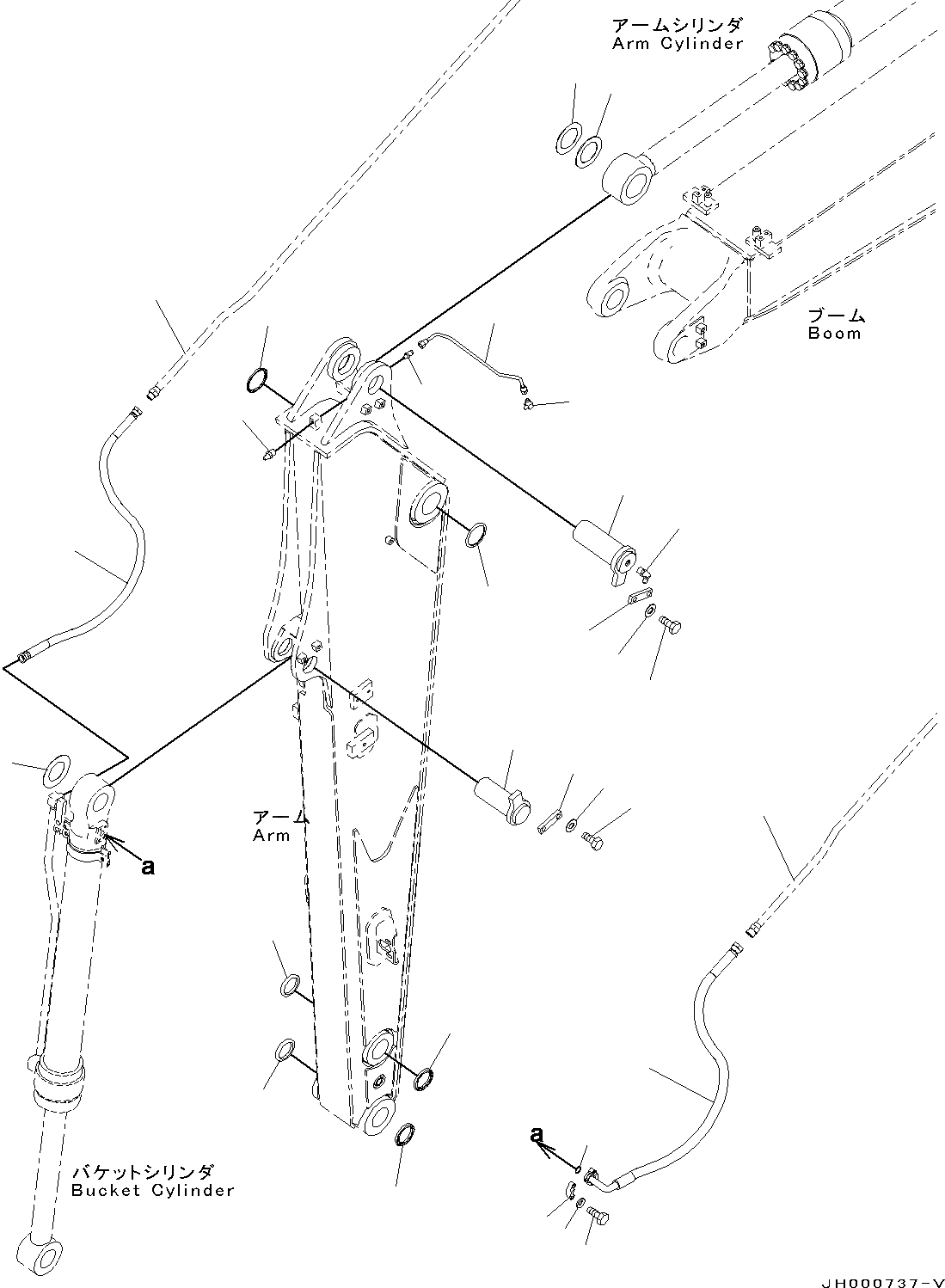 Схема запчастей Komatsu PC130-8 - РУКОЯТЬ, -АКТУАТОР, ЧАС. СИСТ. СМАЗКИ ТИП, ДЛЯ KAL(№C-) РУКОЯТЬ, -АКТУАТОР, ЧАС. СИСТ. СМАЗКИ ТИП, ДЛЯ KAL