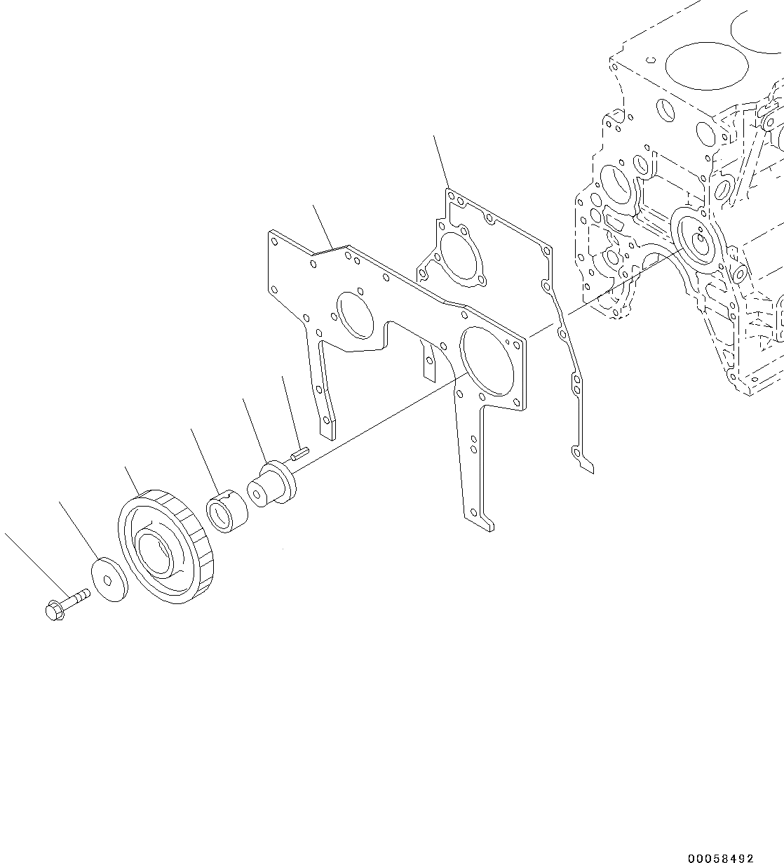 Схема запчастей Komatsu SAA4D95LE-5D - ПЕРЕДН. ПРИВОД(№-) ПЕРЕДН. ПРИВОД