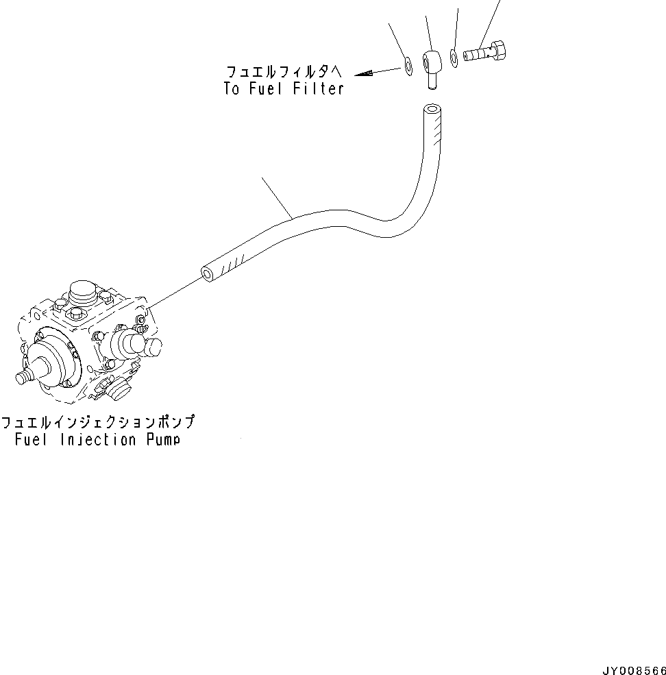 Схема запчастей Komatsu SAA4D95LE-5D - ТОПЛИВОПРОВОД.(№-) ТОПЛИВОПРОВОД.
