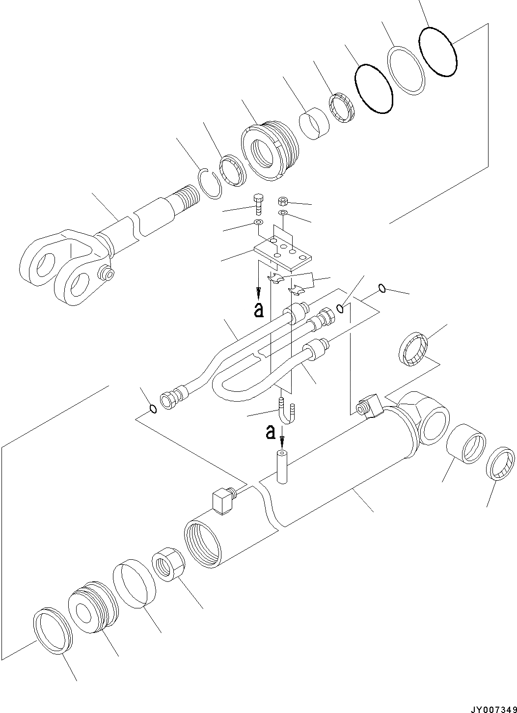 Схема запчастей Komatsu WA200-6 - СТРЕЛА ГИДРОЦИЛИНДР ПОДЪЕМА ВНУТР. ЧАСТИ, RHS (№C-) СТРЕЛА ГИДРОЦИЛИНДР ПОДЪЕМА