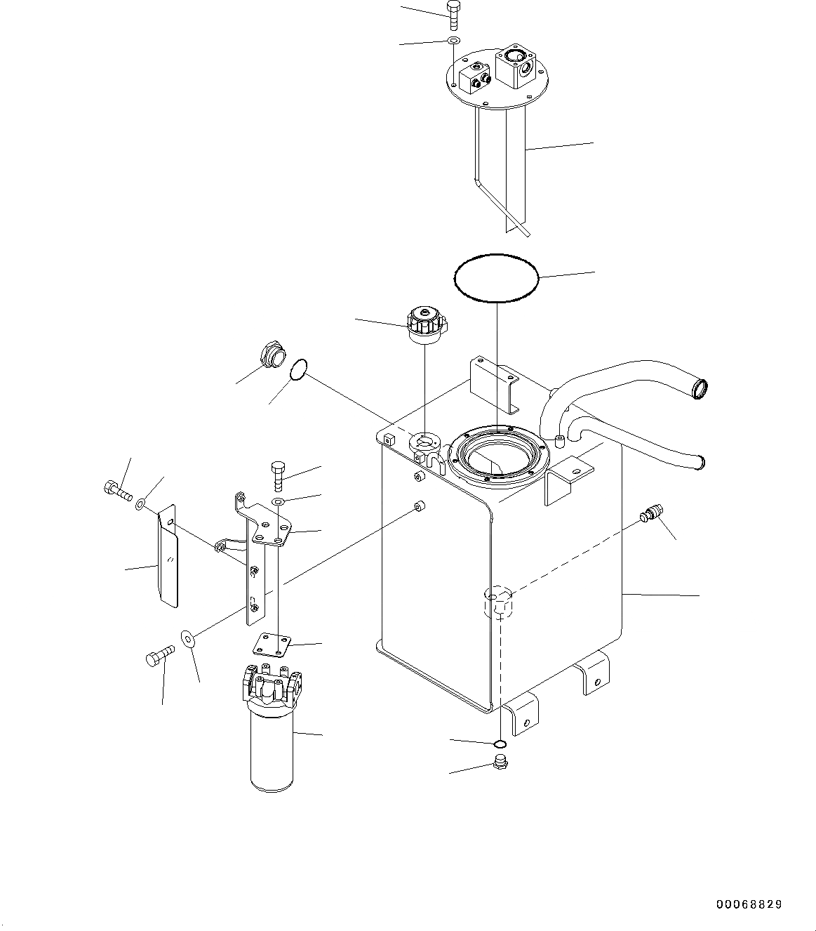 Схема запчастей Komatsu WA320-6 - ГИДР. БАК., БАК (№79-) ГИДР. БАК., ДЛЯ КАБИНЫ, ДЛЯ НАВЕСА