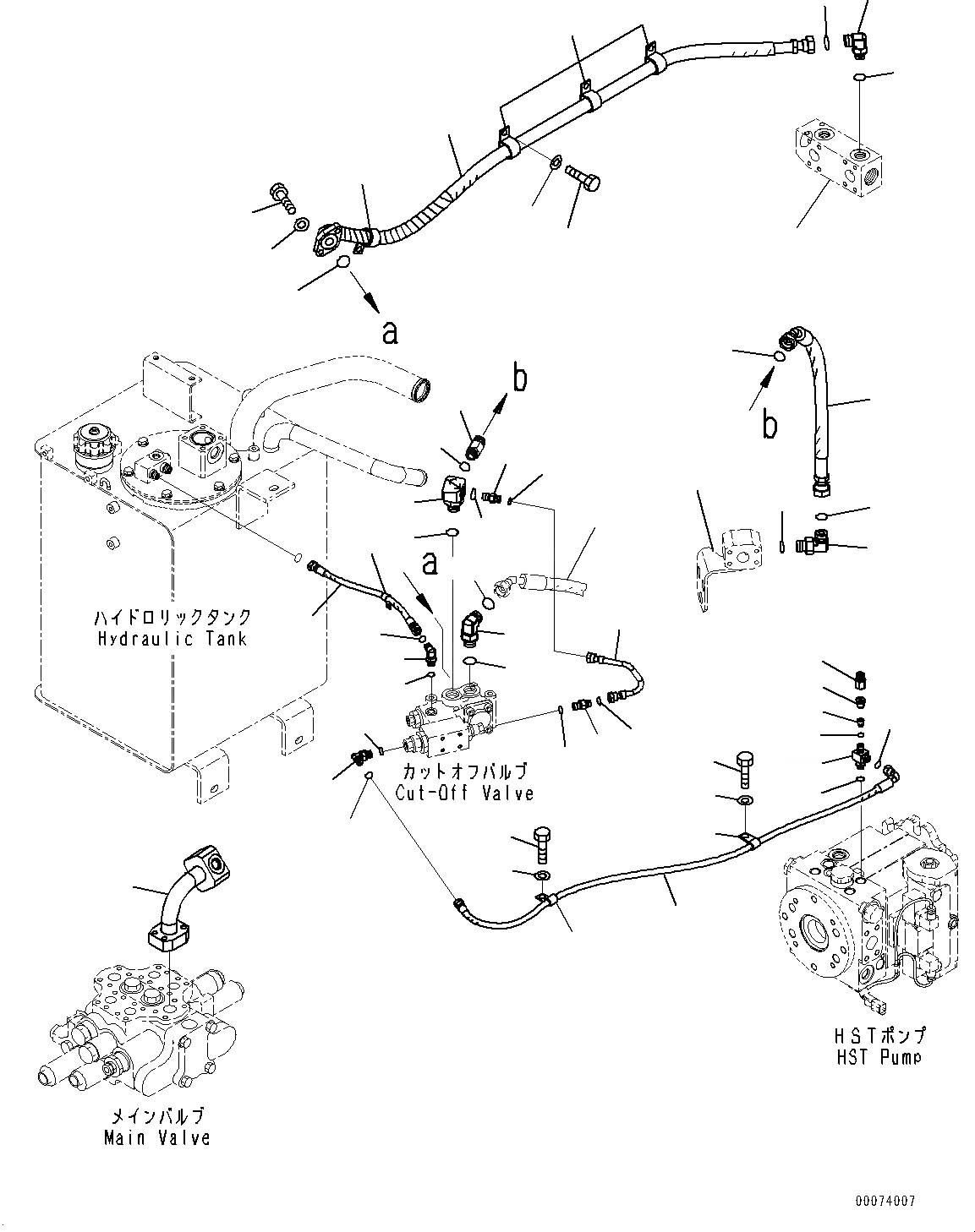 Схема запчастей Komatsu WA320-6 - ГИДРОЛИНИЯ, ГИДР. БАК. ТРУБЫ (№79-77) ГИДРОЛИНИЯ, ДЛЯ 2-Х СЕКЦИОНН. КЛАПАН ARRANGEMENT, С ЭКСТРЕНН. УПРАВЛ.