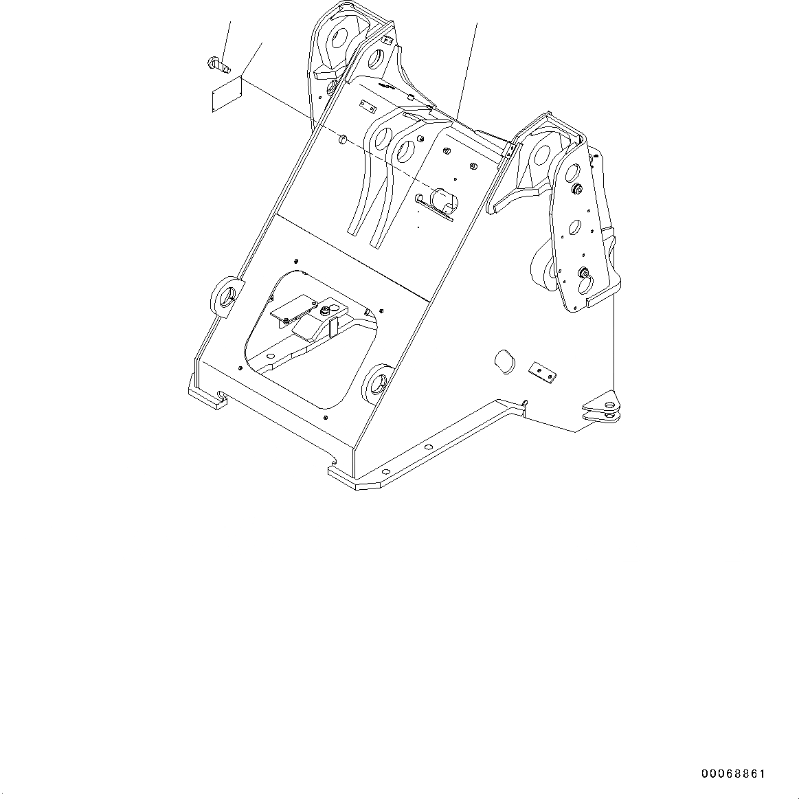 Схема запчастей Komatsu WA320-6 - ПЕРЕДН. РАМА (№79-77) ПЕРЕДН. РАМА, С 2-Х СЕКЦИОНН. УПРАВЛЯЮЩ. КЛАПАН