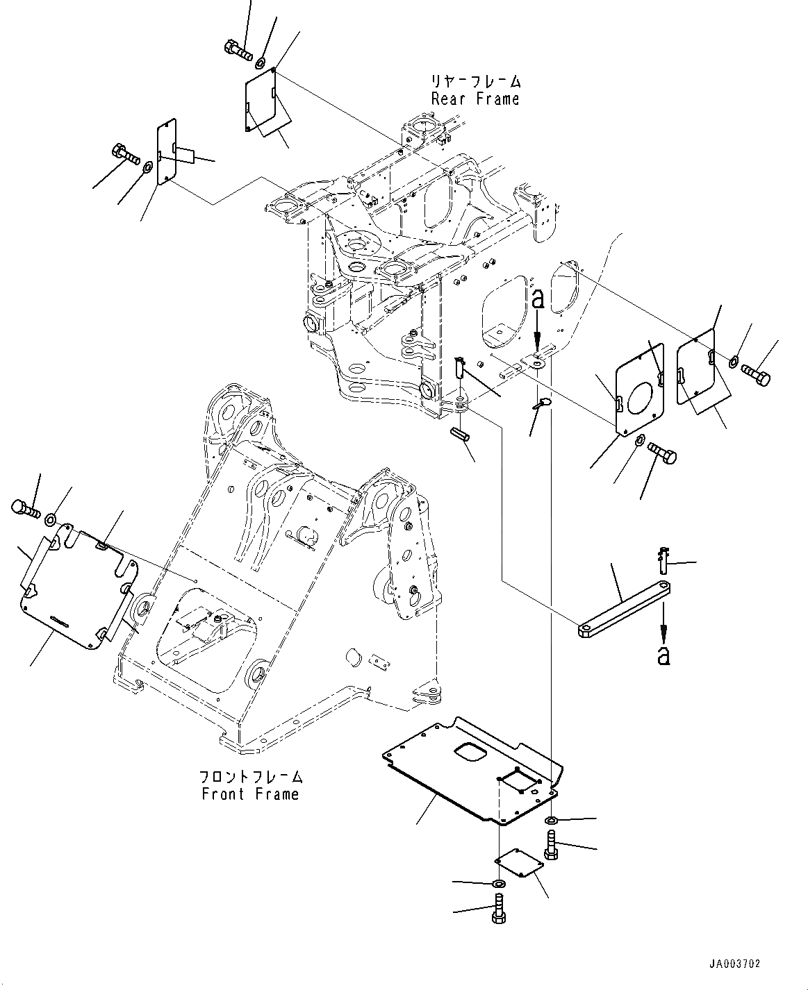 Схема запчастей Komatsu WA320-6 - СОЧЛ. СОЕД. БЛОКИР. BAR И РАМА КРЫШКА(№79-) СОЧЛ. СОЕД. БЛОКИР. BAR И РАМА COVER, ДЛЯ СОЕДИНИТ. УСТР-ВО, 3-Х СЕКЦИОНН. КЛАПАН ARRANGEMENT, С POWERTRAIN НИЖН. ЗАЩИТА