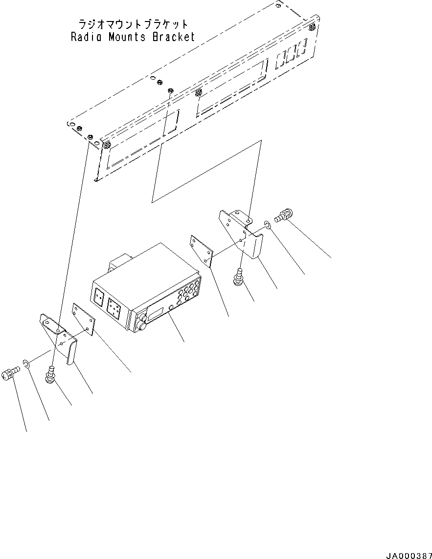 Схема запчастей Komatsu WA320-6 - РАДИО (№79-) РАДИО, С AM-FM РАДИО, ЕСКАНАТ И ASIA