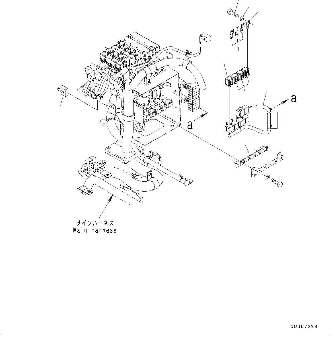 Схема запчастей Komatsu WA320-6 - КОНСОЛЬ, KOMTRAX И РЕЛЕ (№79-) КОНСОЛЬ, С MONO РЫЧАГ УПРАВЛЕНИЕ ПОГРУЗКОЙ