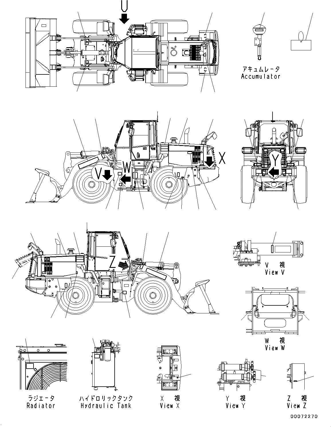 Схема запчастей Komatsu WA320-6 - МАРКИРОВКА, ТАБЛИЧКИ (№79-7) МАРКИРОВКА, ИСПАНИЯ, БУКВЕНН.