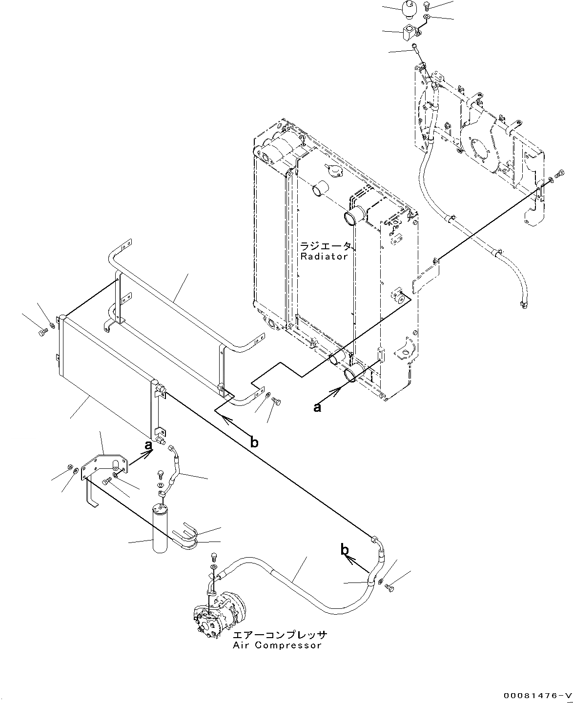 Схема запчастей Komatsu WA320-6 - РАДИАТОР, КОНДИЦ. ВОЗДУХА КОНДЕНСАТОР БЛОК КРЕПЛЕНИЕ (№79-) РАДИАТОР, С КОНДИЦИОНЕРОМ, ДЛЯ LATCH ТИП