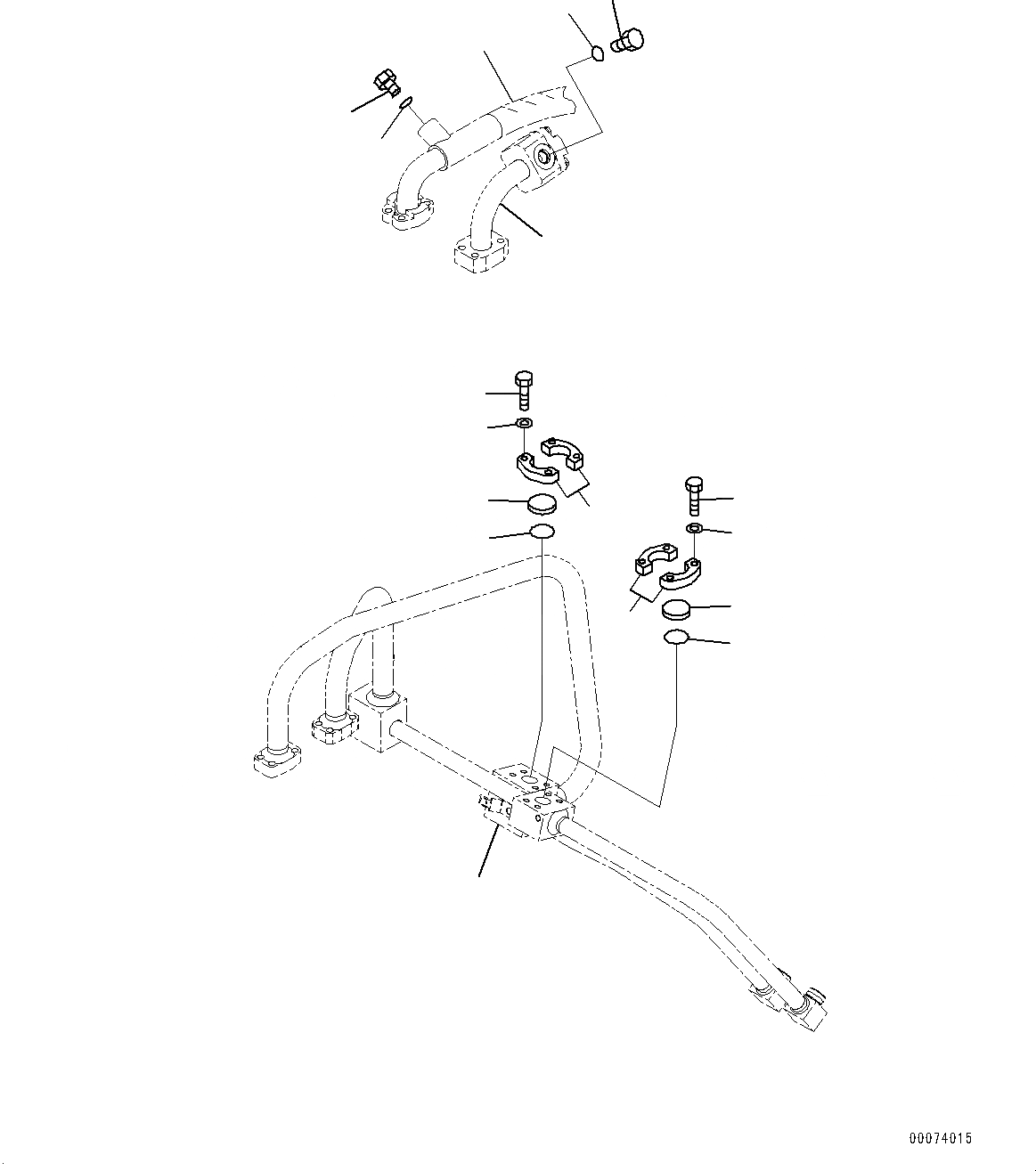 Схема запчастей Komatsu WA320-6 - ГИДРОЛИНИЯ, ЗАГЛУШКА (№79-) ГИДРОЛИНИЯ, ДЛЯ 2-Х СЕКЦИОНН. КЛАПАН ARRANGEMENT