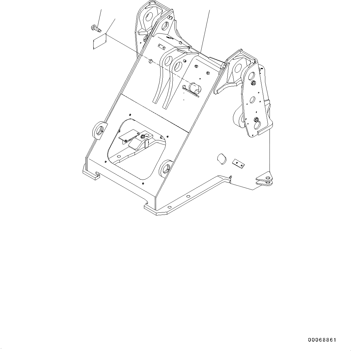 Схема запчастей Komatsu WA320-6 - ПЕРЕДН. РАМА (№79-77) ПЕРЕДН. РАМА, С 2-Х СЕКЦИОНН. УПРАВЛЯЮЩ. КЛАПАН
